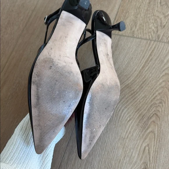 Steve Madden Black Patent Leather kitten Heels - Picture 5 of 5